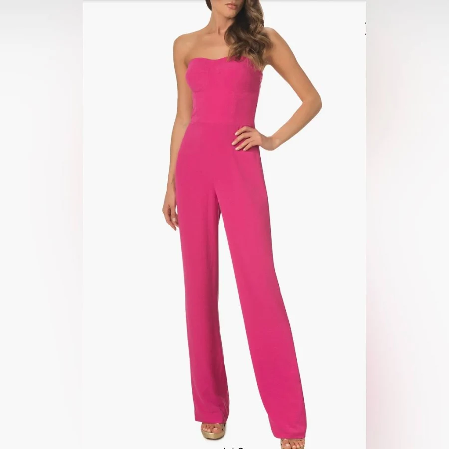 jumpsuit Dress the Population Women's Preston Strapless Stretch Crepe Jumpsuit Poshmark $105