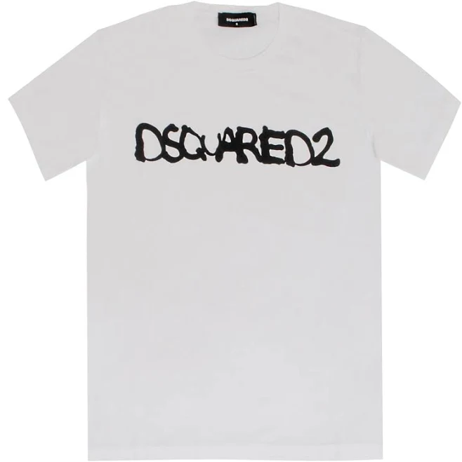 top Dsquared White and Black Graphic Tee L / WHITE PureAtlanta.com $155