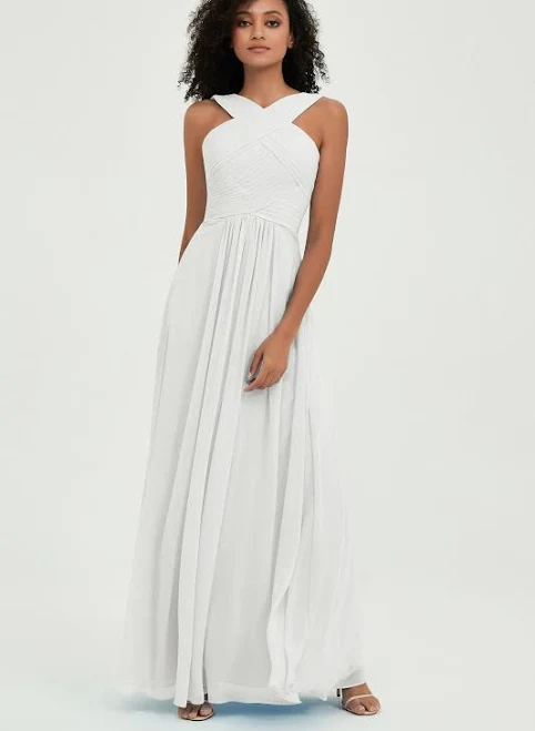 dress Duntery Empire Halter Chiffon Bridesmaid Dress with Pleated Bodice Duntery $89
