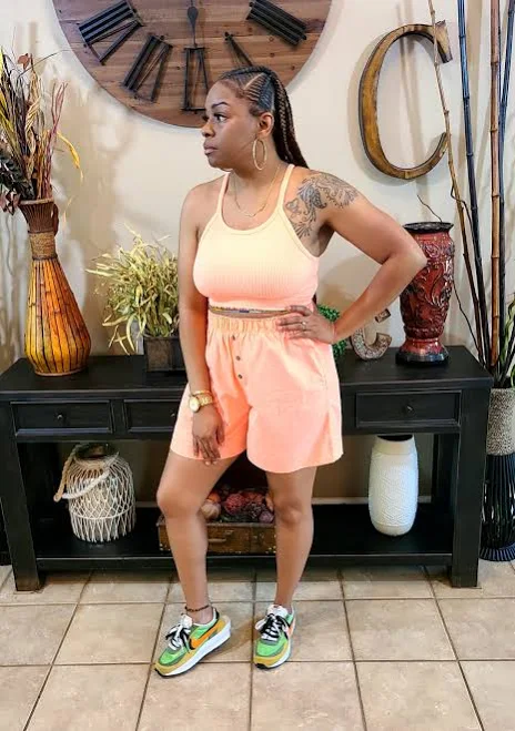 matching set Easy Like 2pcs Crop Tank & Shorts Set ThePinkBoutique $20