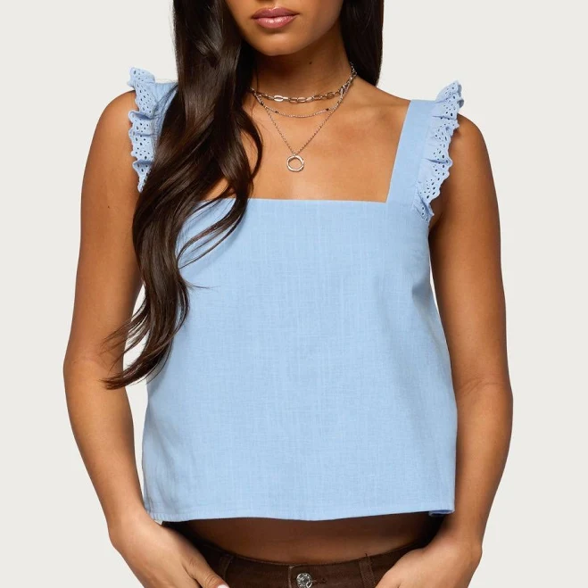 top Edikted Women's Viviana Linen Look Top edikted $14.4