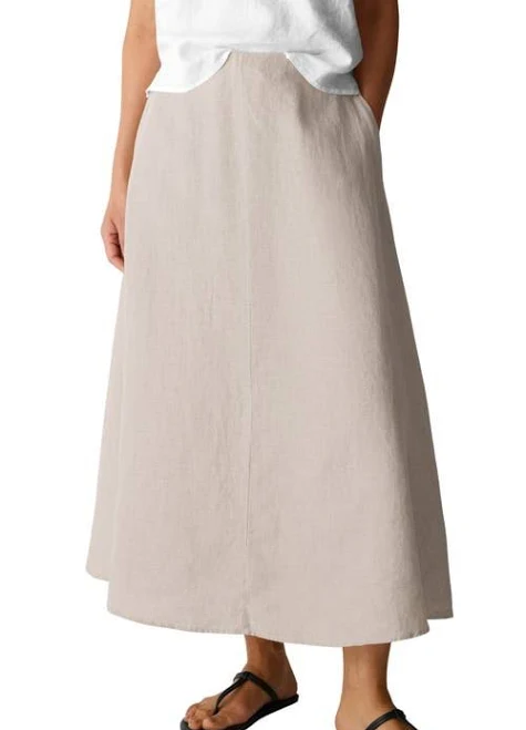 skirt Eileen Fisher Women's Organic Linen Half-Circle Skirt Nordstrom $188