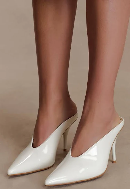 shoes Emerson Patent Faux Leather Point Heel meshki.us $85