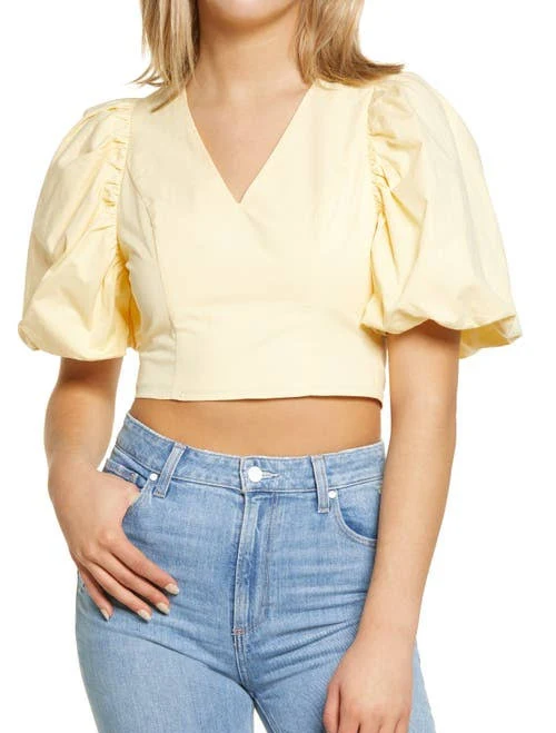 crop top Endless Rose V-Neck Crop Top Nordstrom $70