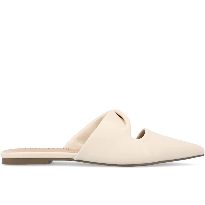 shoes ENNISS Women's Vegan Leather Mule Flats Walmart - KNS International $59.99