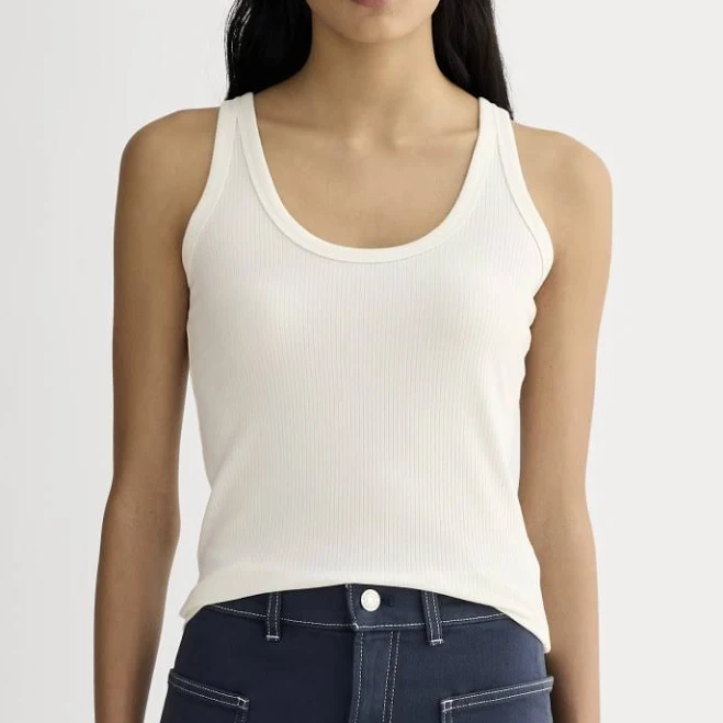 top Everlane Shimmy Scoop-Neck Tank Top Everlane $19