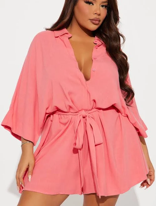 romper Fashion Nova Charlotte Linen Romper Fashion Nova $34.99