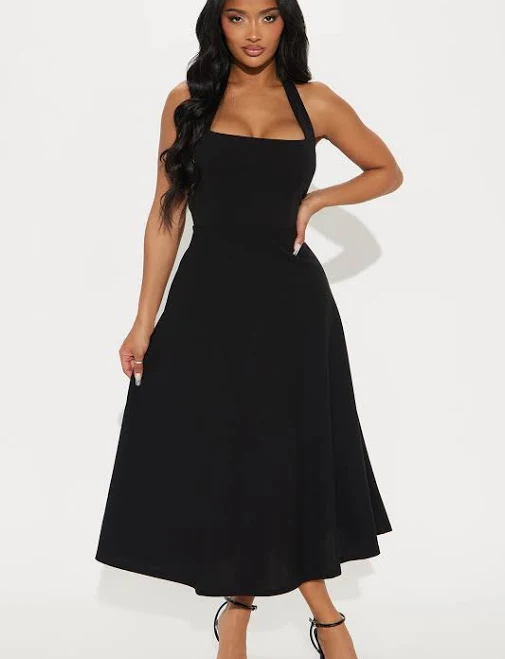 dress Fashion Nova Crepe Square Neck Alena Midi Dress Fashion Nova $13.75