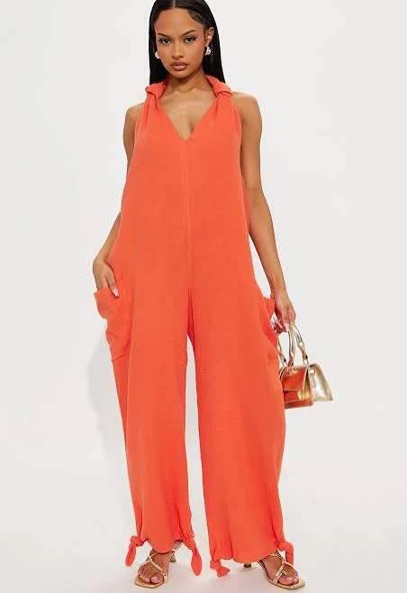 jumpsuit Fashion Nova Women's Nayeli Tie Ankle Jumpsuit Fashion Nova $16.99