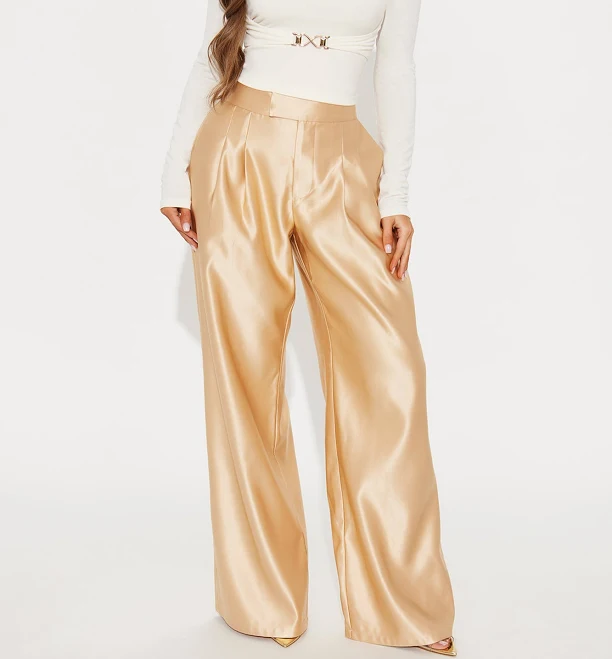 pants Fashion Nova Women's Suite Slay Satin Wide Leg Pants Fashion Nova $11.98