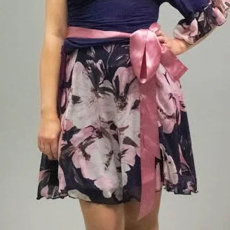 mini skirt Floral Circle Satin Sash Skirt Etsy - Seller $138.99