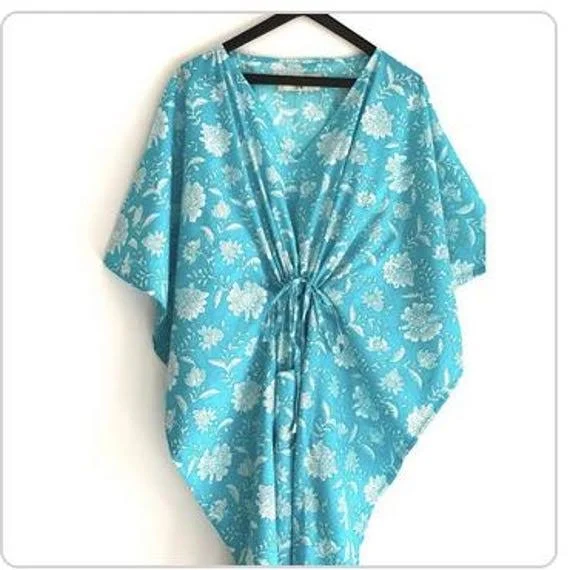 dress Floral Cotton Kaftan Dress Etsy - Seller $61.6