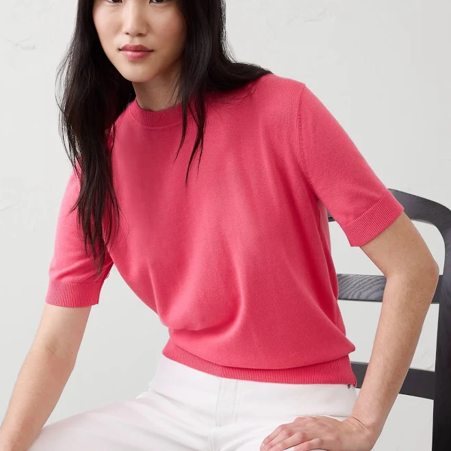 top Forever Short-Sleeve Sweater Banana Republic Factory $30