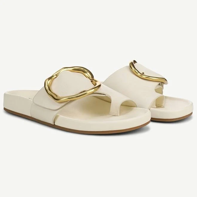 shoes Franco Sarto Brianka Leather Slide Sandals Franco Sarto $82.99