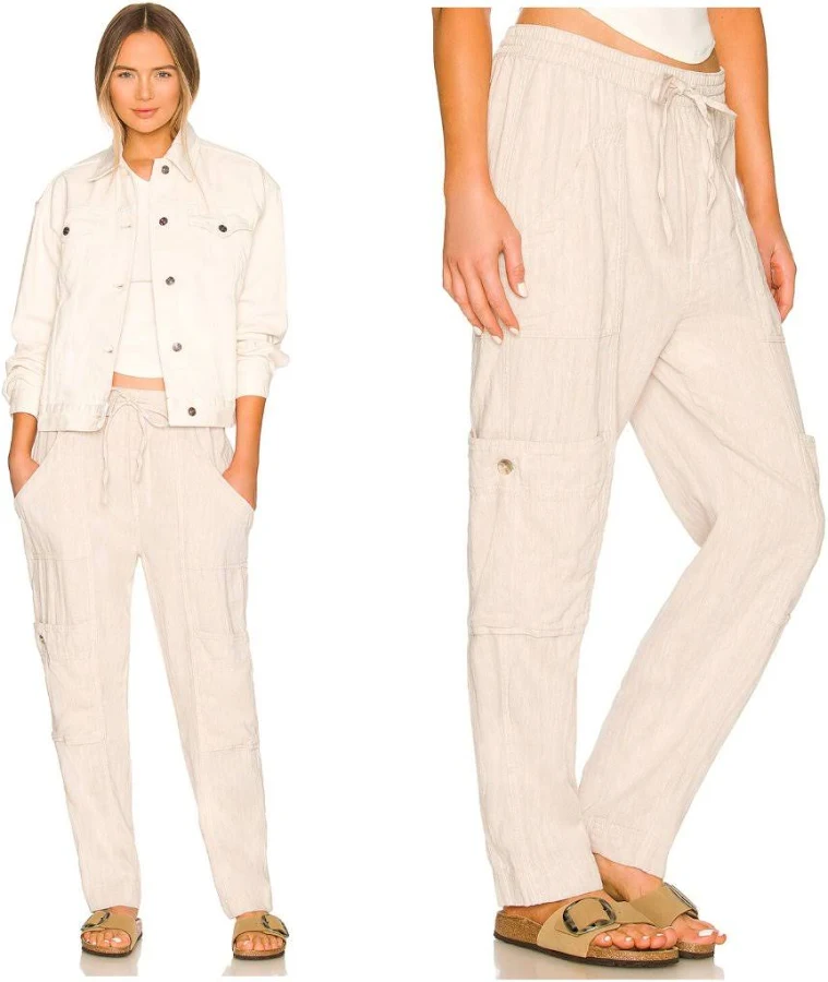cargo pants Free People Feelin' Good Linen Blend Utility Pants Poshmark $40