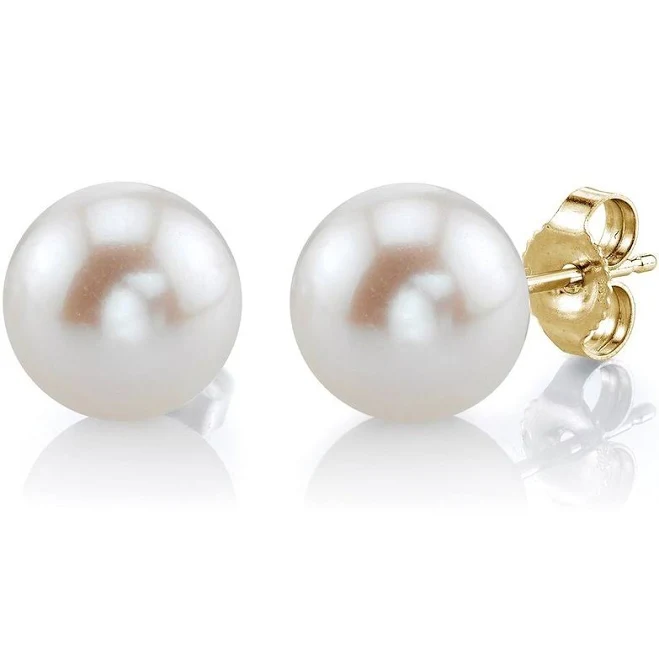 accessory Freshwater Round Pearl Stud Earrings The Pearl Source $162