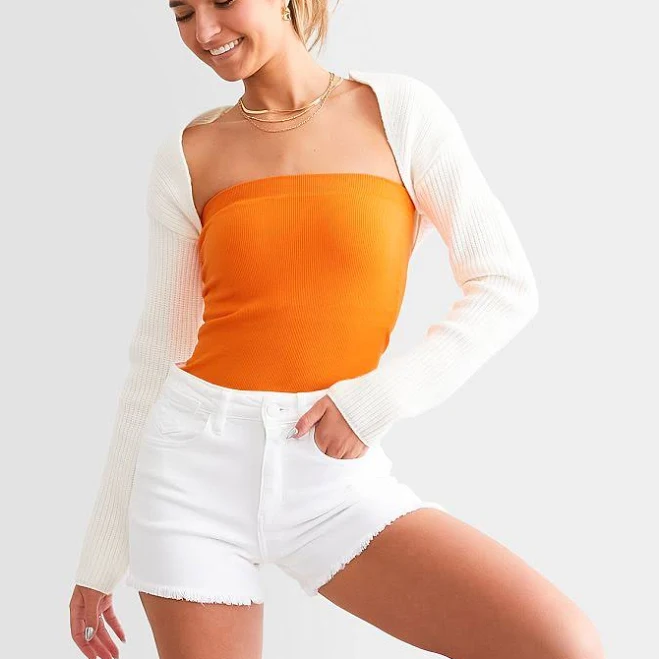 top Freshwear Women's Ribbed Nylon Tube Top Buckle $13.5