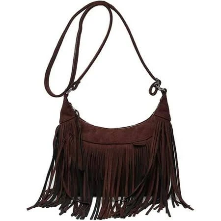bag Fringe Hobo Vegan Suede Tassel Bag Walmart - esunarty Direct $24.99