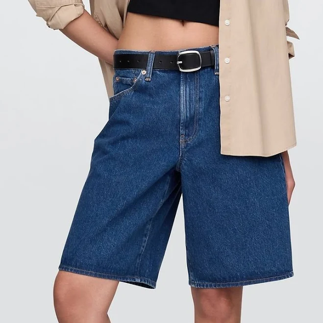 shorts Gap Women's 11" Mid Rise Longline Denim Shorts Gap $41