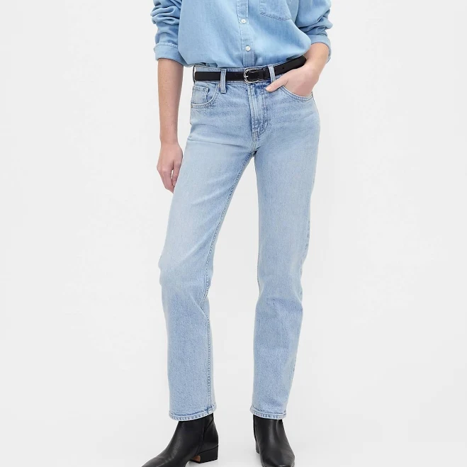 pants Gap Women's High Rise '90s Straight Jeans Gap Factory $31.99