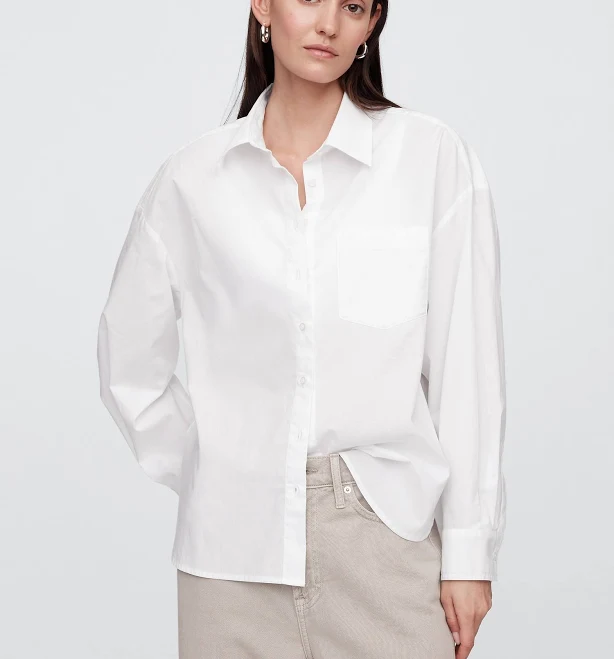 button down shirt Gap Women's Poplin Shirt Gap Factory $23.99