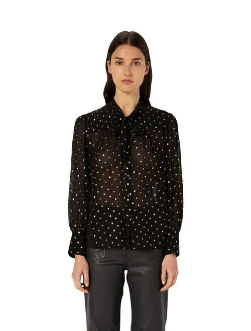 blouse Gerard Darel Women's Andree Sheer Metallic Polka Dot Blouse Nordstrom $220.5