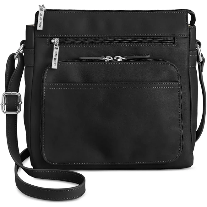 bag Giani Bernini Nappa Leather Front Zip Crossbody Macy's $74.75