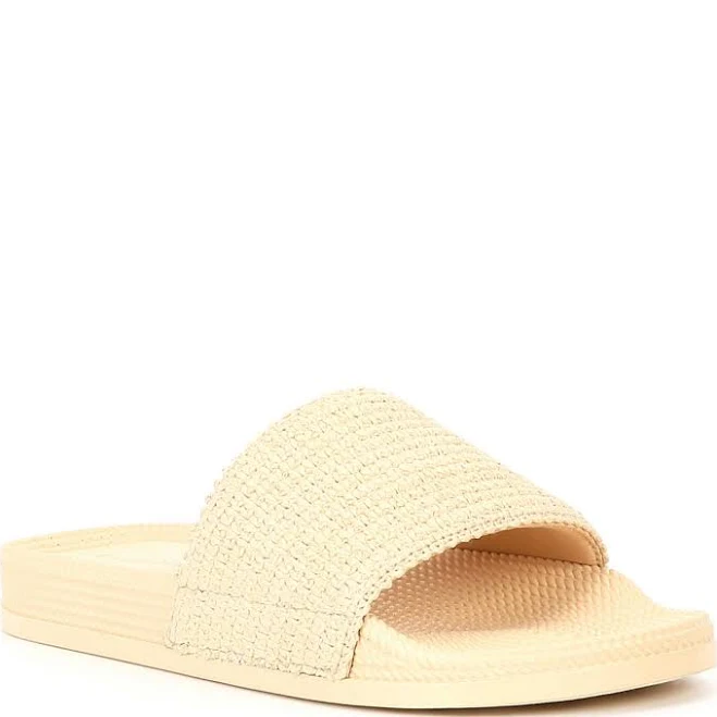 shoes Gianni Bini Women's Summadaze Raffia Banded Pool Slide Sandals Dillard's $49.99