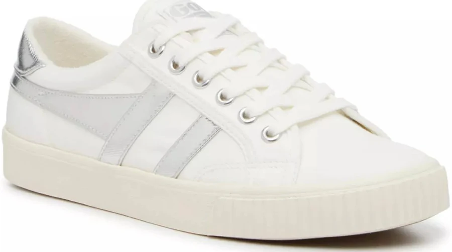 shoes Gola Tennis Mark Cox Sneaker | Women's | White/Silver Metallic | Size 6.5 | Sneakers DSW $49.98