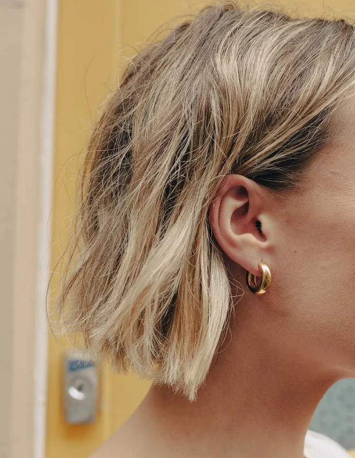 accessory Gold Medium Bold Hoop Earrings Etsy $41.48