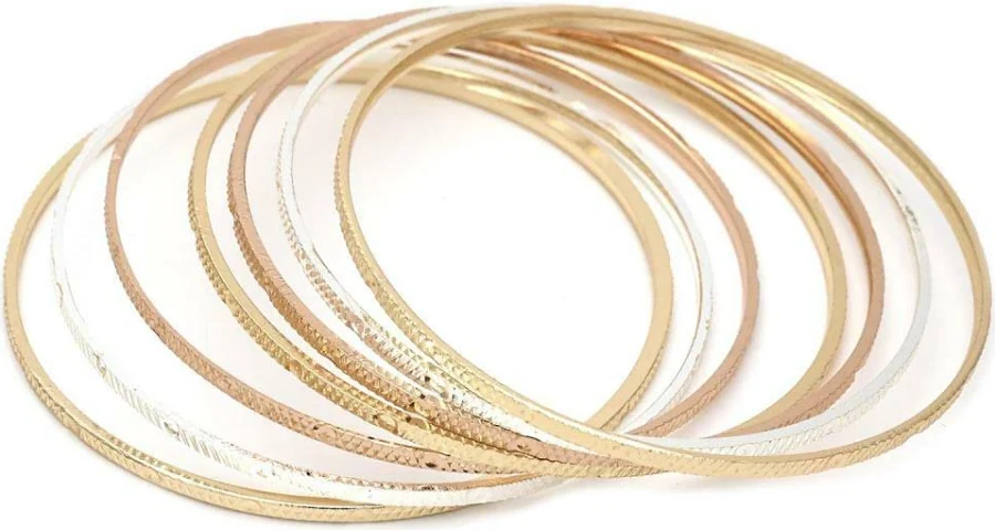 accessory Gold Plated Stacking Bangle Bracelet Set of 7 eBay - lisim_309096 $13.95