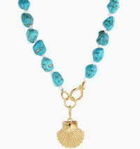 accessory Gorjana Women's 18K Gold Scallop Shell Charm Necklace gorjana $126