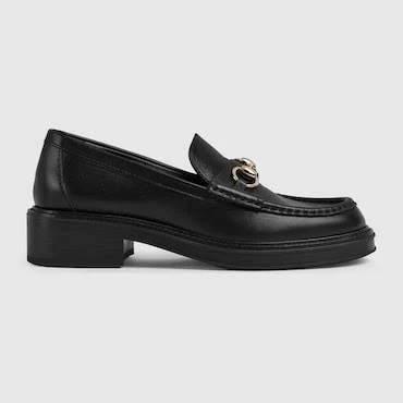 shoes Gucci Women's Leather Horsebit Loafers GUCCI $1200