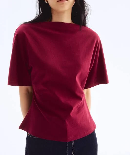 boat neck top H&M Ladies Boat-Neck Cotton Top H&M $12.99