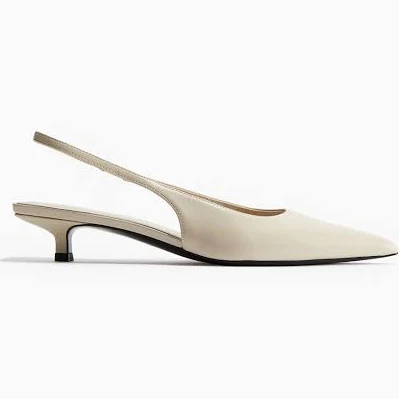shoes H&M Ladies Kitten-Heeled Pointed Slingbacks H&M $29.99
