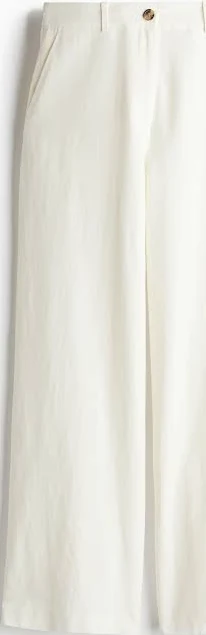 pants H&M Ladies Wide-Leg Linen-Blend Pants H&M $22.99
