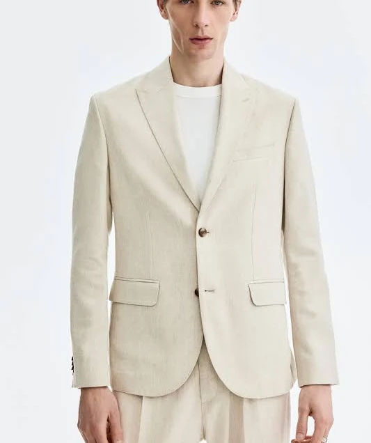 outerwear H&M Men's Regular-Fit Linen-Blend Jacket H&M $119