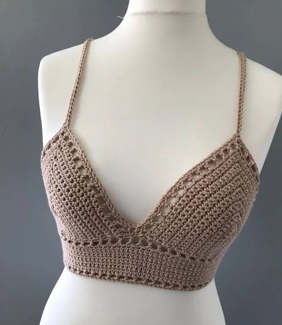 top Handmade Crochet Halter Neck Crop Top Etsy - LISAsKNITWEAR $22