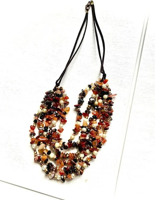 accessory Handmade Earthy Gemstone Necklace Etsy - fatash1 $65