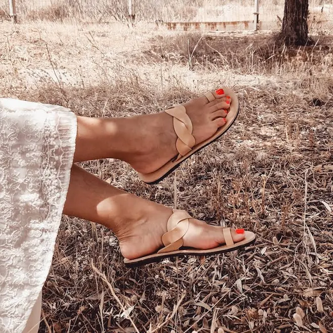 shoes Handmade Leather Braided Sandals Etsy - GrecianLeatherGoods $112.83