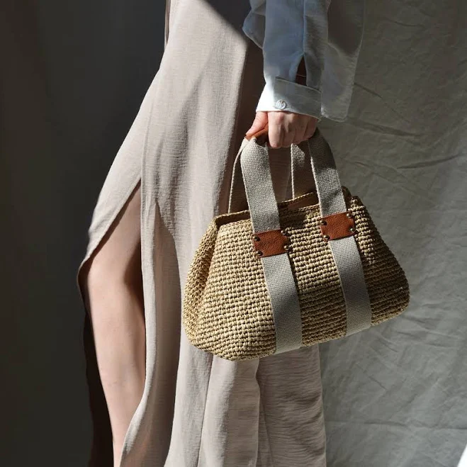 bag Handmade Raffia Straw Crossbody Purse Etsy - Seller $120.95