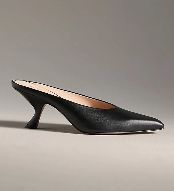 shoes Heeled Mules by Maeve in Black, Size: US 9-9.5 / EU 40 at Anthropologie Anthropologie $168