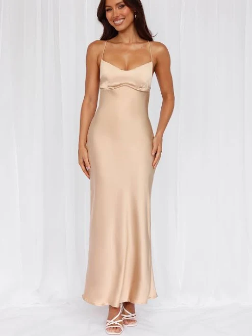dress Hello Molly Samara Satin Maxi Dress Hello Molly US $139