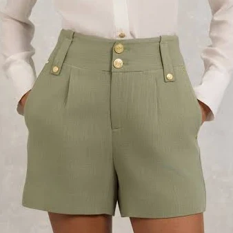 shorts Holland Cooper Tailored Short Sage Linen Women's Size 8 Holland Cooper $339