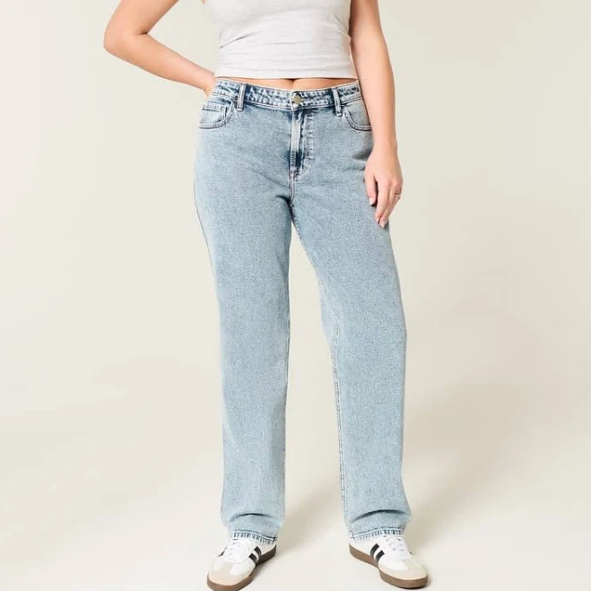 jeans Hollister Women's High-Rise Straight Jeans Hollister Co - Official $19.99
