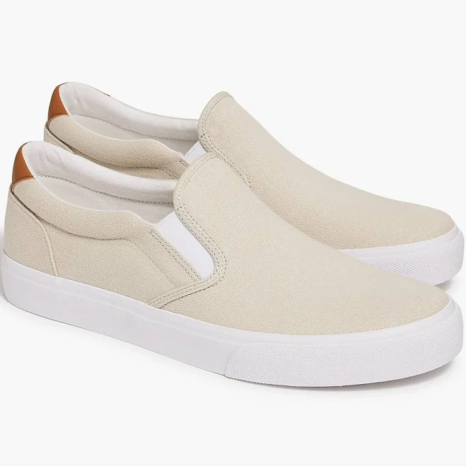 shoes J.Crew Men's Canvas Slip-On Sneakers J.Crew Factory $68.5