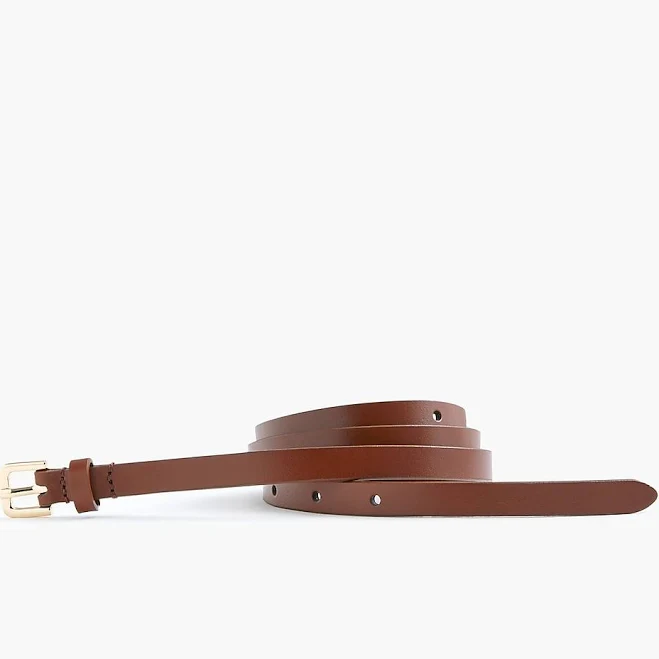 accessory J.Crew Women's Italian Bonded Leather Skinny Belt J.Crew Factory $29.99