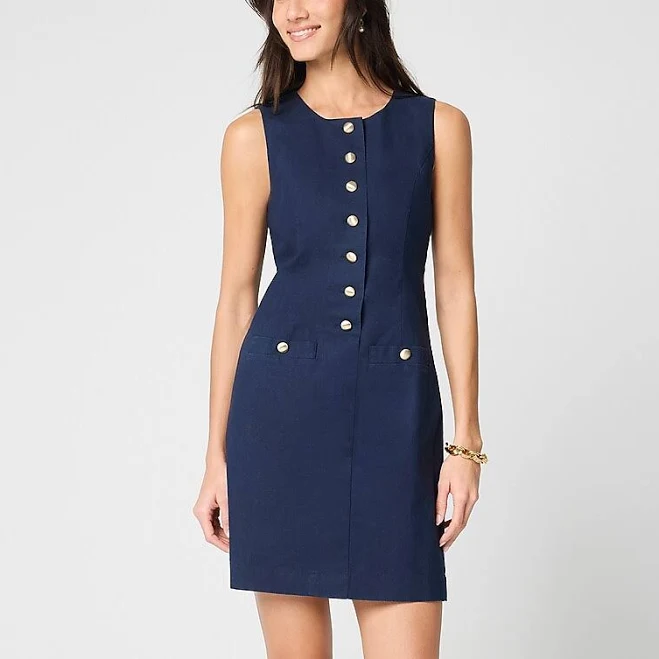 dress J.Crew Women's Linen-Blend Button-Front Mini Dress J.Crew Factory $69.5