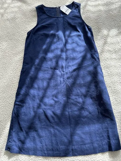 dress J.crew Womens Sleeveless Linen Blend Mini Shift Dress Navy Blue Size eBay - wnic5224 $59.99
