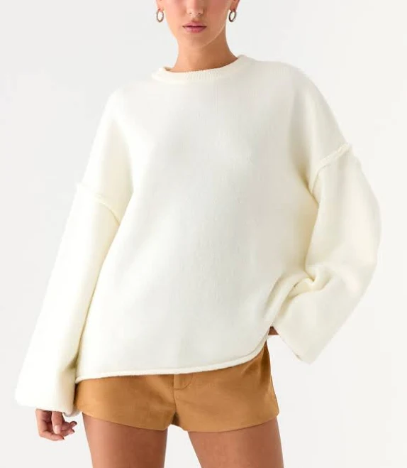 top Jack Oversized Knit Sweater Peppermayo - US $52